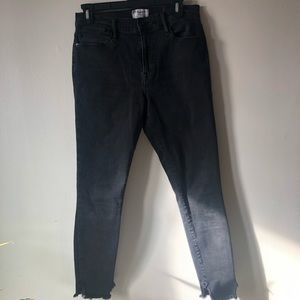❤️FRAME Le High Skinny Dark Grey/ Black Jeans Zipper Fly Size 30